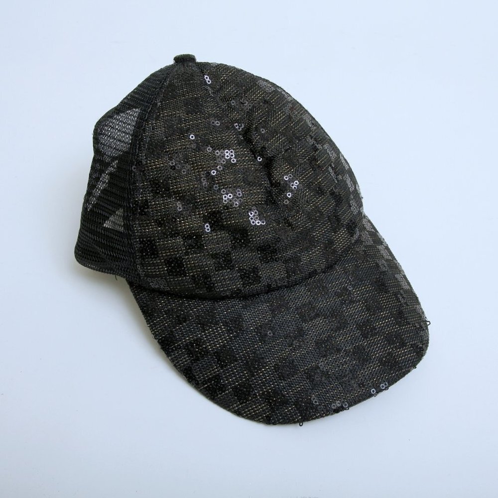 Sequins Checker Mesh Cap - Picture 5 of 6